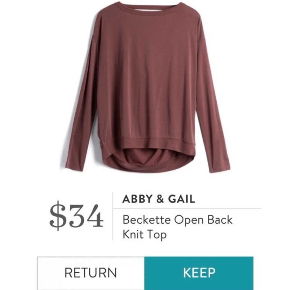 Abby and Gail open back knit top medium red